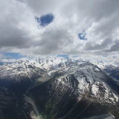 Flugwegposition um 12:55:23: Aufgenommen in der Nähe von Maloja, Schweiz in 3343 Meter